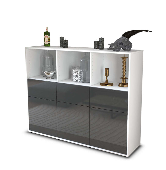 Highboard Theresia, Grau Seite (136x108x35cm) - Dekati GmbH