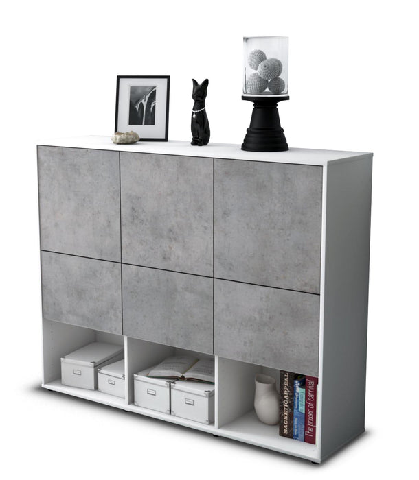 Highboard Zaccaria, Beton Seite (136x108x35cm) - Dekati GmbH