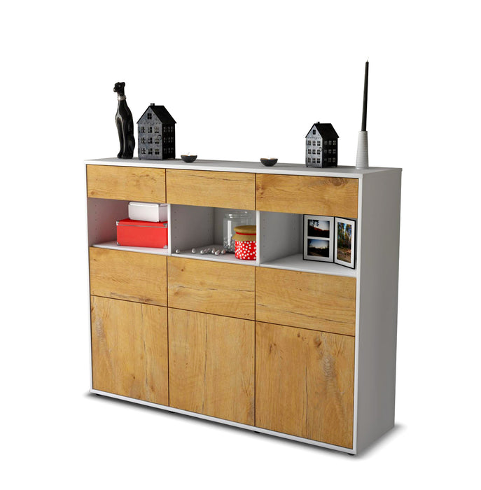 Highboard Tina, Eiche Seite (136x108x35cm) - Dekati GmbH