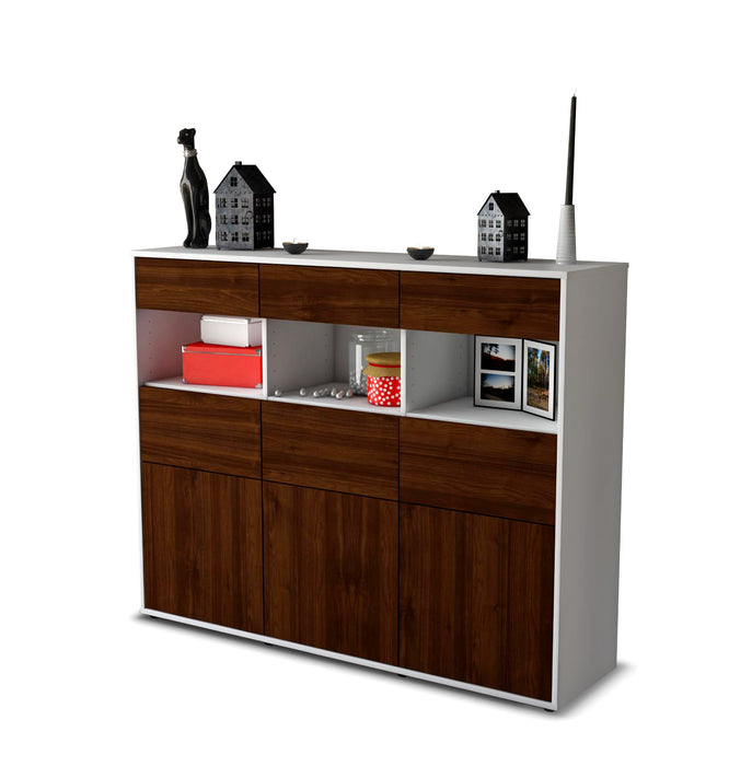 Highboard Tina, Walnuss Seite (136x108x35cm) - Dekati GmbH