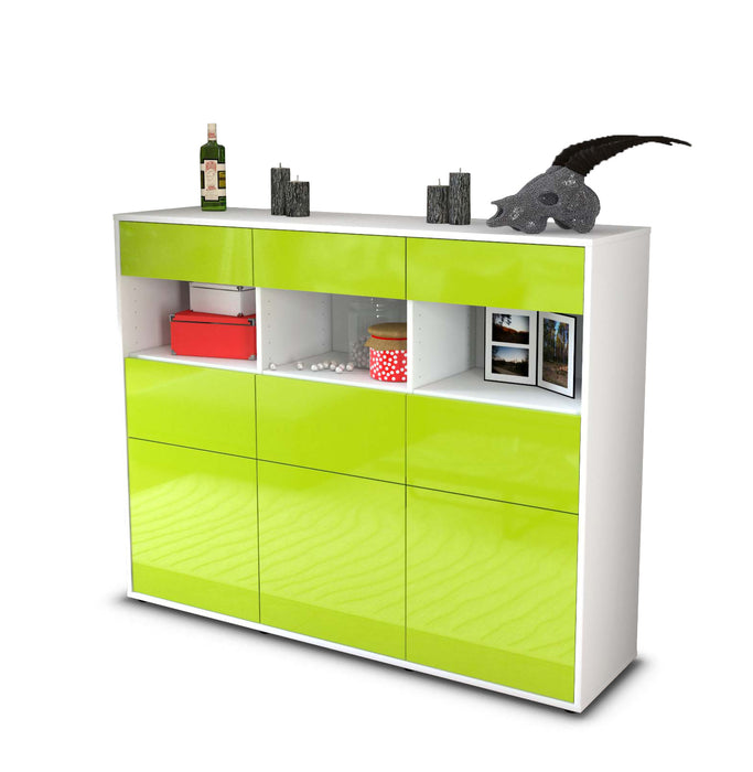 Highboard Tina, Grün Seite (136x108x35cm) - Dekati GmbH