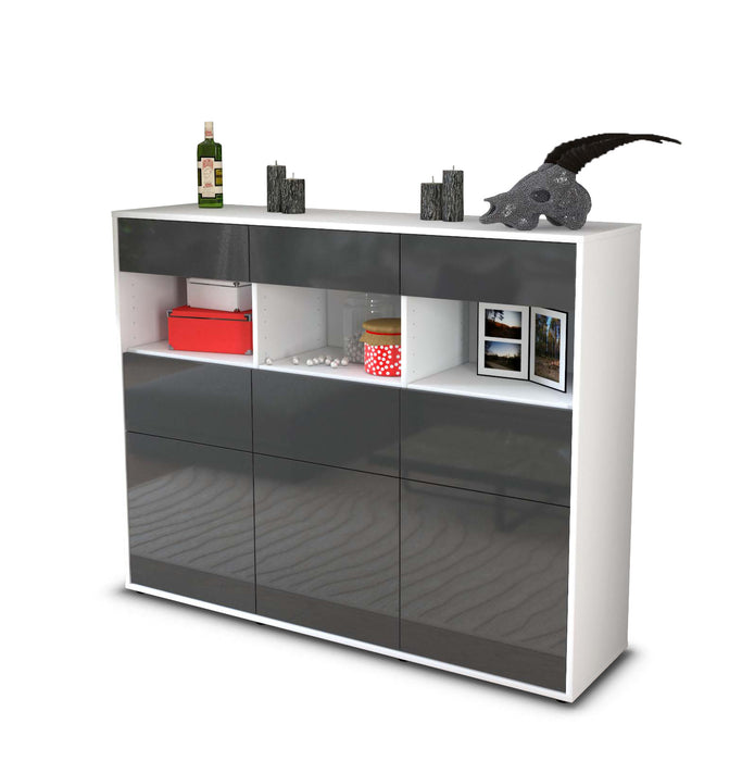 Highboard Tina, Grau Seite (136x108x35cm) - Dekati GmbH