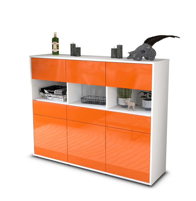 Highboard Tizia, Orange Seite (136x108x35cm) - Dekati GmbH