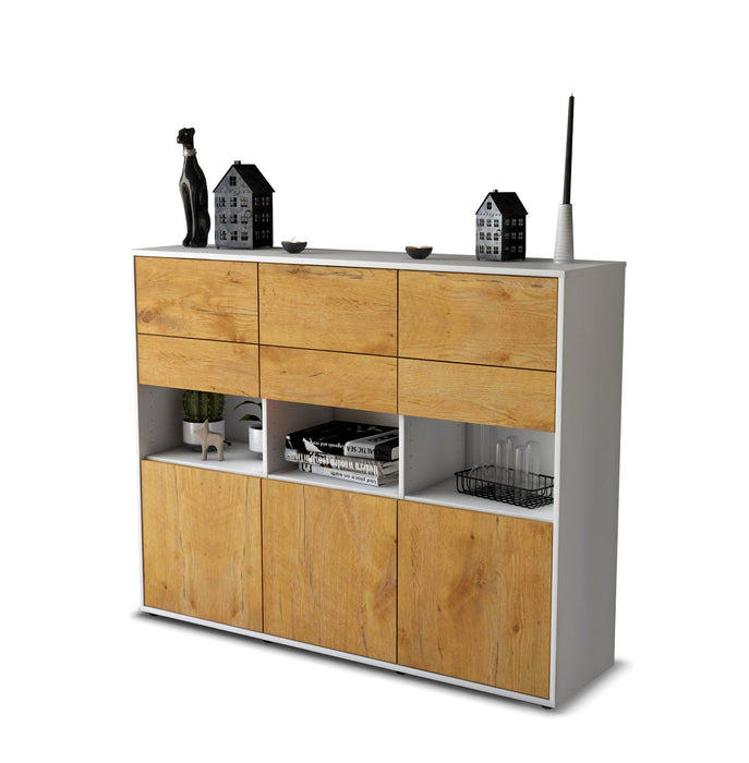 Highboard Tiziana, Eiche Seite (136x108x35cm) - Dekati GmbH