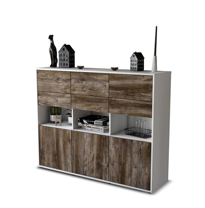 Highboard Tiziana, Treibholz Seite (136x108x35cm) - Dekati GmbH