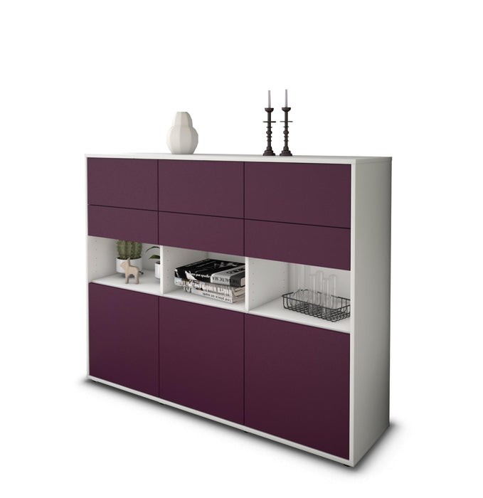 Highboard Tiziana, Lila Seite (136x108x35cm) - Dekati GmbH