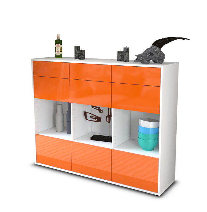 Highboard Tonja, Orange Seite (136x108x35cm) - Dekati GmbH