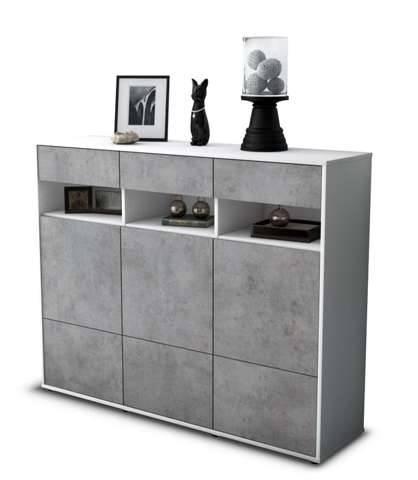 Highboard Tosca, Beton Seite (136x108x35cm) - Dekati GmbH