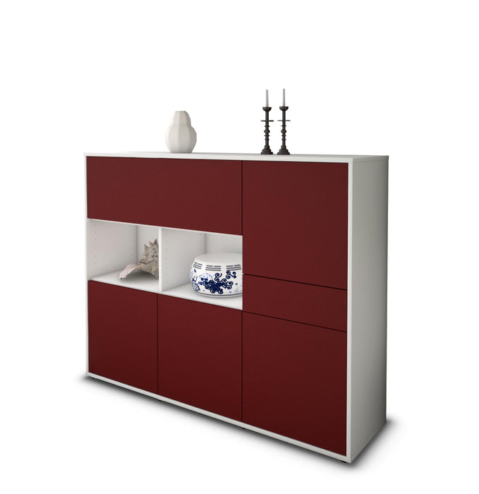 Highboard Valeria, Bordeaux Seite (136x108x35cm) - Dekati GmbH