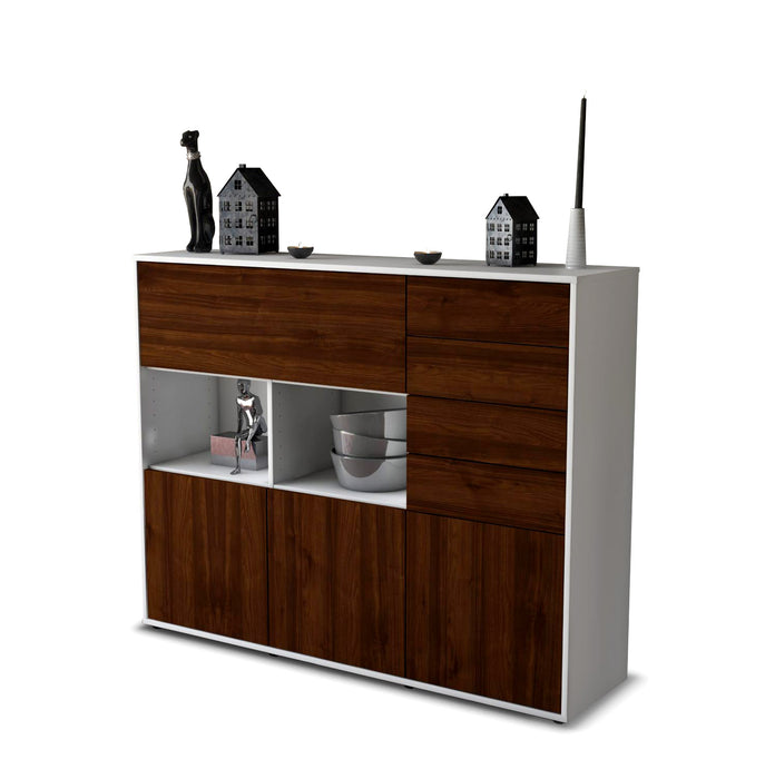 Highboard Vanda, Walnuss Seite (136x108x35cm) - Dekati GmbH