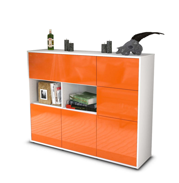 Highboard Velia, Orange Seite (136x108x35cm) - Dekati GmbH