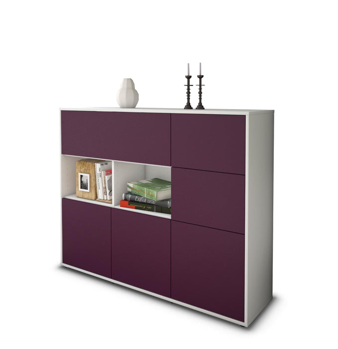 Highboard Velia, Lila Seite (136x108x35cm) - Dekati GmbH