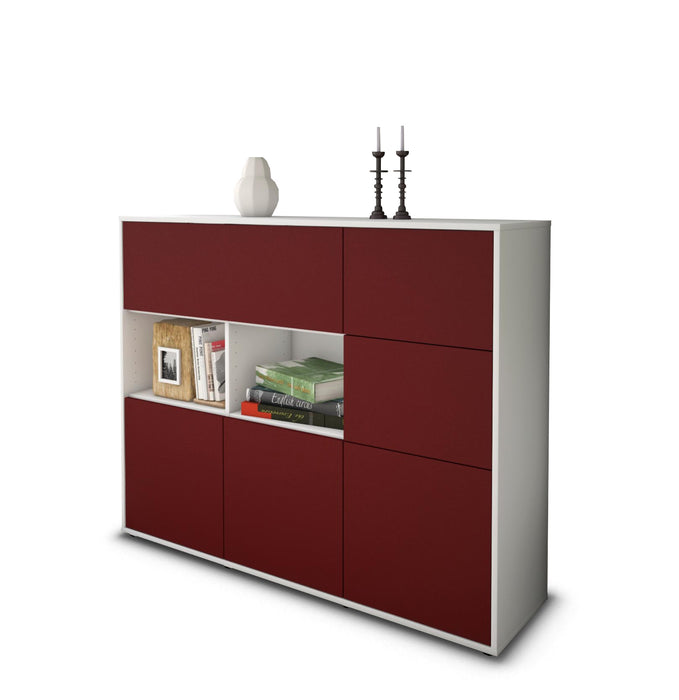 Highboard Velia, Bordeaux Seite (136x108x35cm) - Dekati GmbH