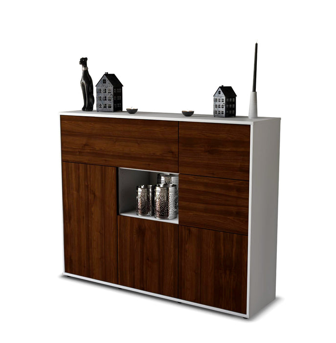 Highboard Verena, Walnuss Seite (136x108x35cm) - Dekati GmbH