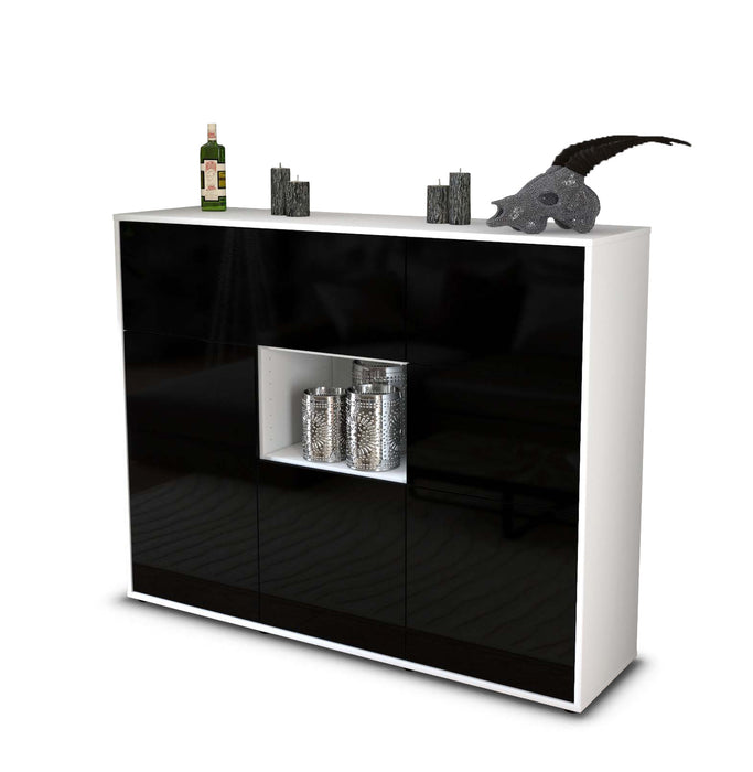 Highboard Verena, Schwarz Seite (136x108x35cm) - Dekati GmbH