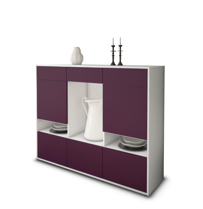 Highboard Viola, Lila Seite (136x108x35cm) - Dekati GmbH