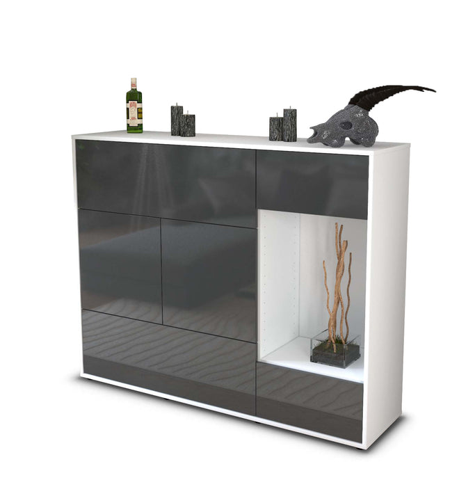 Highboard Violetta, Grau Seite (136x108x35cm) - Dekati GmbH