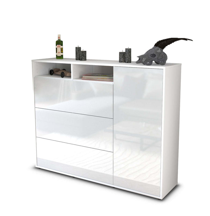 Highboard Vita, Weiß Seite (136x108x35cm) - Dekati GmbH