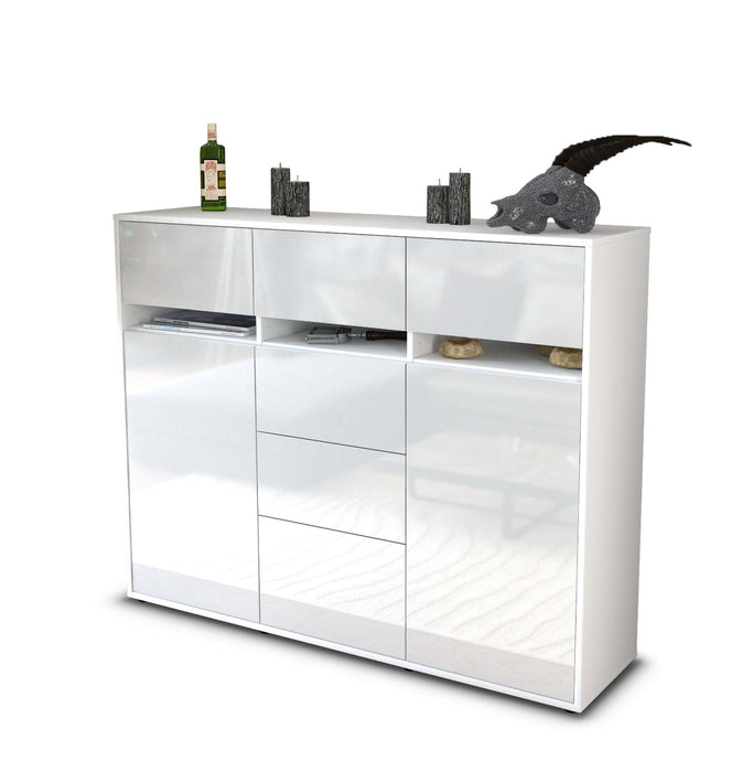 Highboard Viviana, Weiß Seite (136x108x35cm) - Dekati GmbH