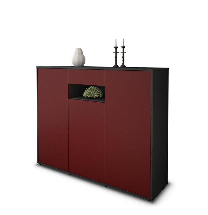 Highboard Madalena, Bordeaux Seite (136x108x35cm) - Dekati GmbH