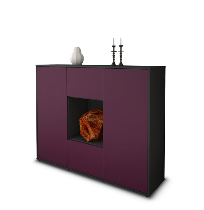 Highboard Mali, Lila Seite (136x108x35cm) - Dekati GmbH