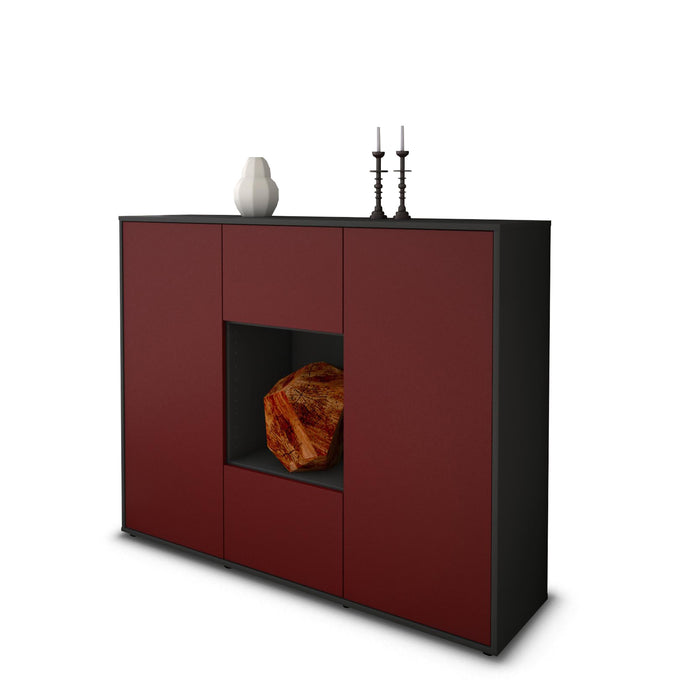 Highboard Mali, Bordeaux Seite (136x108x35cm) - Dekati GmbH