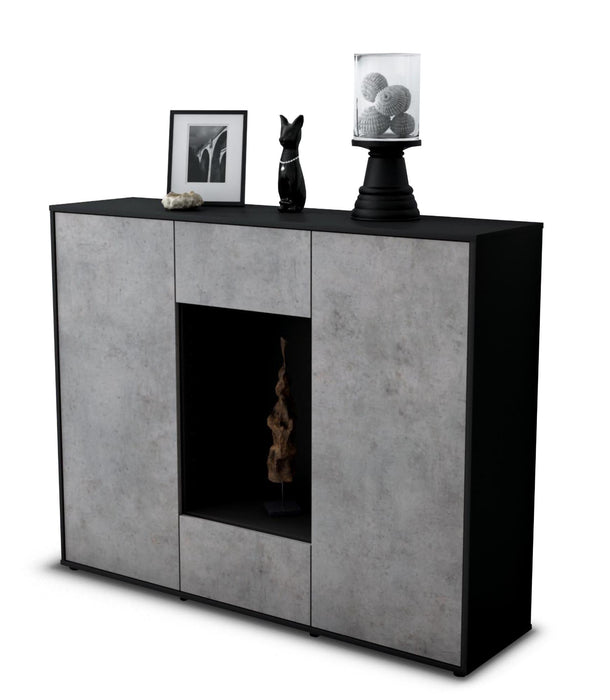 Highboard Malina, Beton Seite (136x108x35cm) - Dekati GmbH