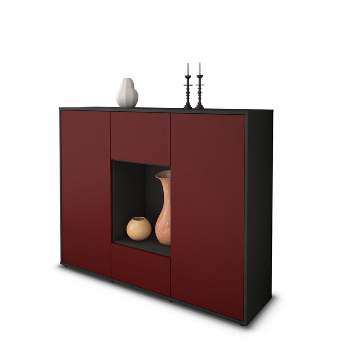 Highboard Manuela, Bordeaux Seite (136x108x35cm) - Dekati GmbH