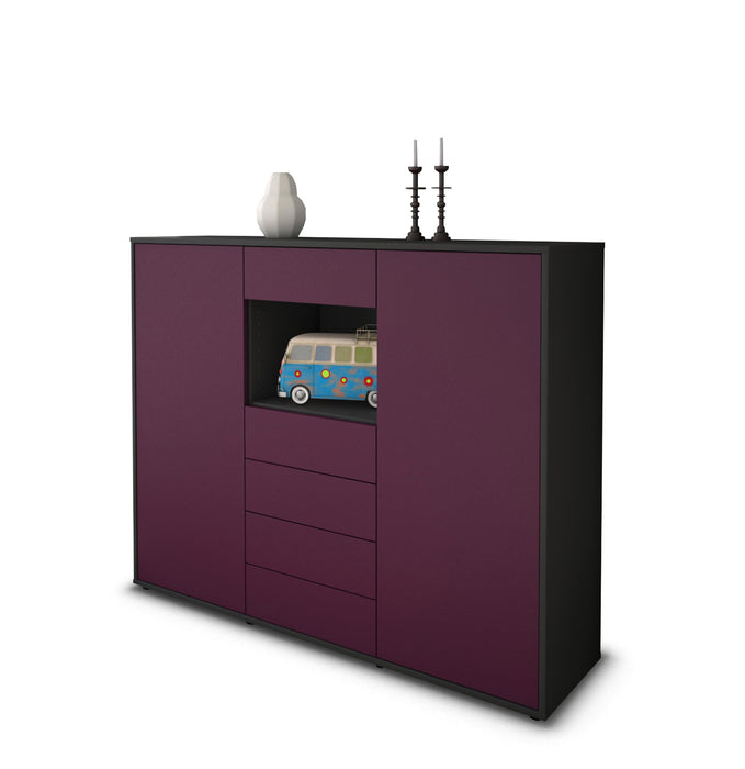 Highboard Marie, Lila Seite (136x108x35cm) - Dekati GmbH