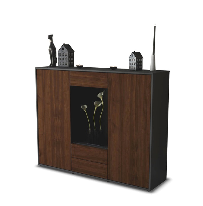 Highboard Marilena, Walnuss Seite (136x108x35cm) - Dekati GmbH