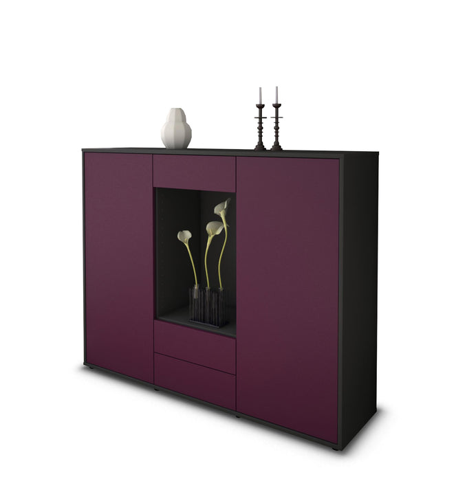 Highboard Marilena, Lila Seite (136x108x35cm) - Dekati GmbH