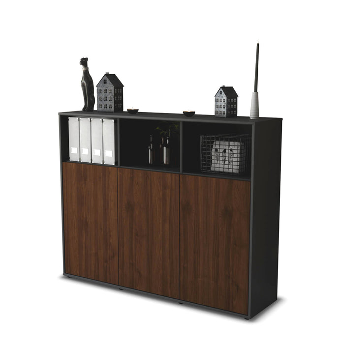 Highboard Marina, Walnuss Seite (136x108x35cm) - Dekati GmbH