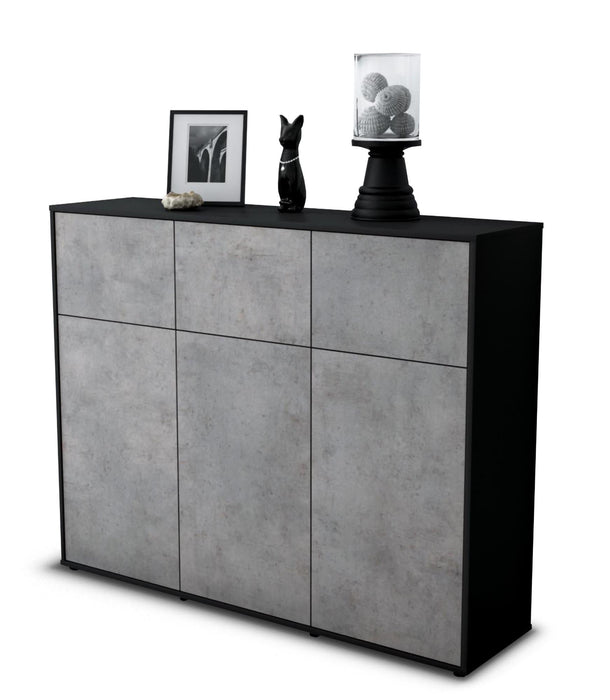 Highboard Marisa, Beton Seite (136x108x35cm) - Dekati GmbH