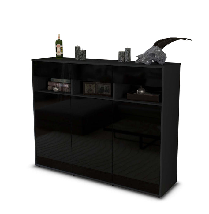 Highboard Marlene, Schwarz Seite (136x108x35cm) - Dekati GmbH