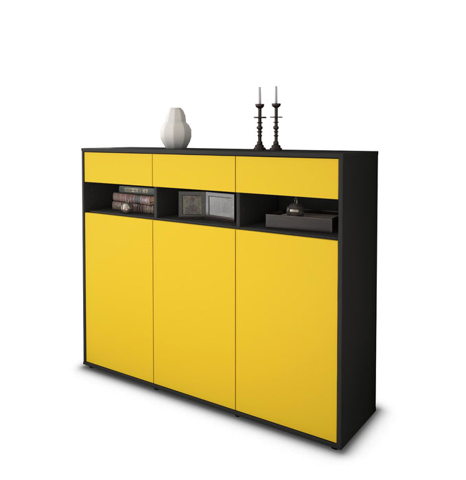 Highboard Marlene, Gelb Seite (136x108x35cm) - Dekati GmbH