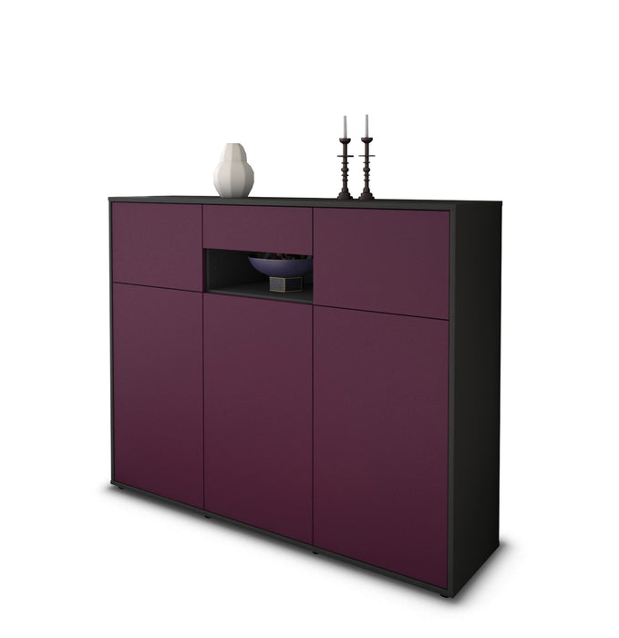 Highboard Matilda, Lila Seite (136x108x35cm) - Dekati GmbH