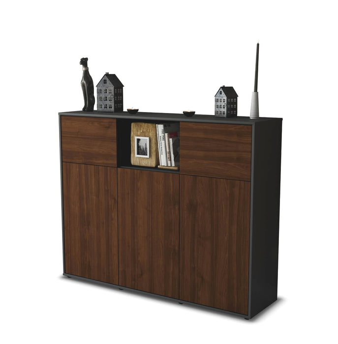 Highboard Melanie, Walnuss Seite (136x108x35cm) - Dekati GmbH