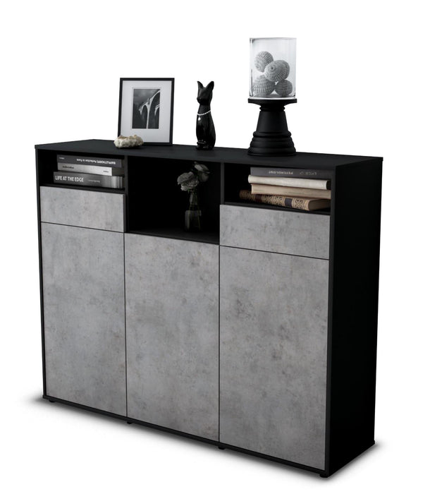 Highboard Melina, Beton Seite (136x108x35cm) - Dekati GmbH