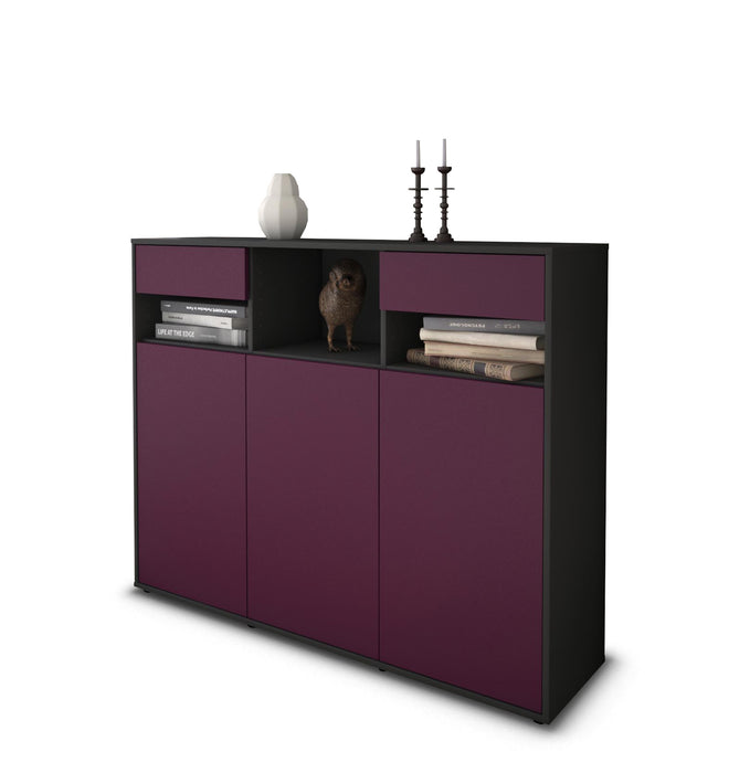 Highboard Mena, Lila Seite (136x108x35cm) - Dekati GmbH