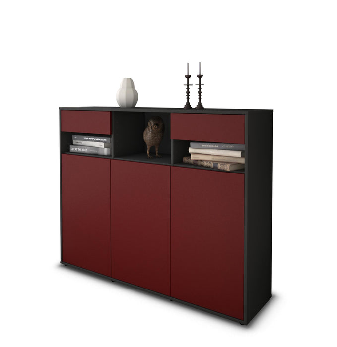 Highboard Mena, Bordeaux Seite (136x108x35cm) - Dekati GmbH