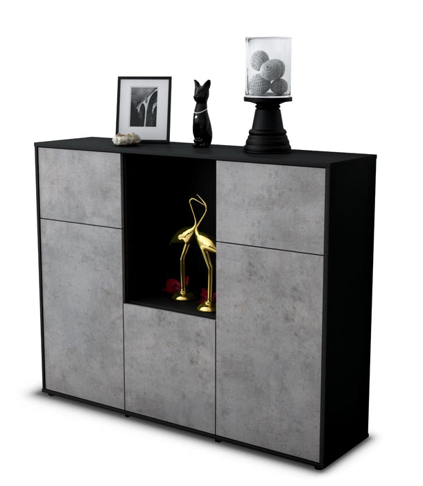 Highboard Michelle, Beton Seite (136x108x35cm) - Dekati GmbH