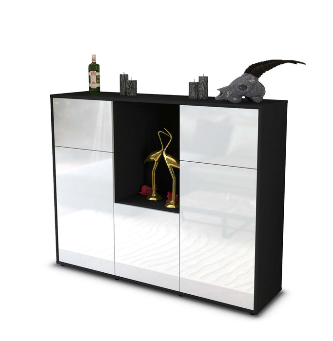 Highboard Michelle, Weiß Seite (136x108x35cm) - Dekati GmbH