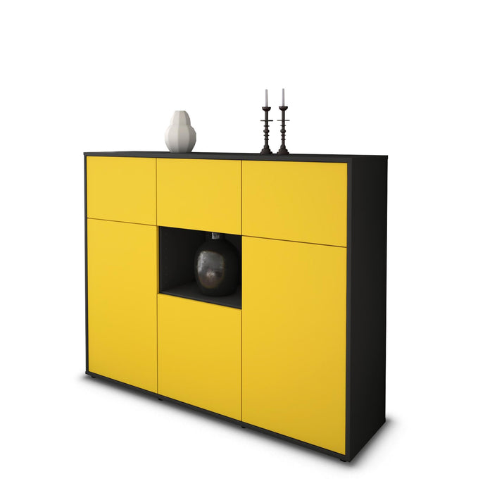 Highboard Milena, Gelb Seite (136x108x35cm) - Dekati GmbH