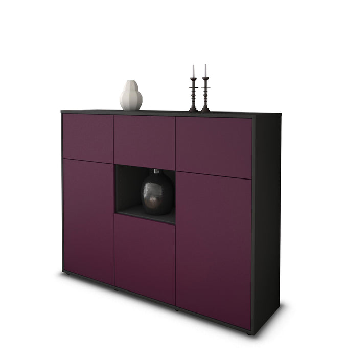 Highboard Milena, Lila Seite (136x108x35cm) - Dekati GmbH