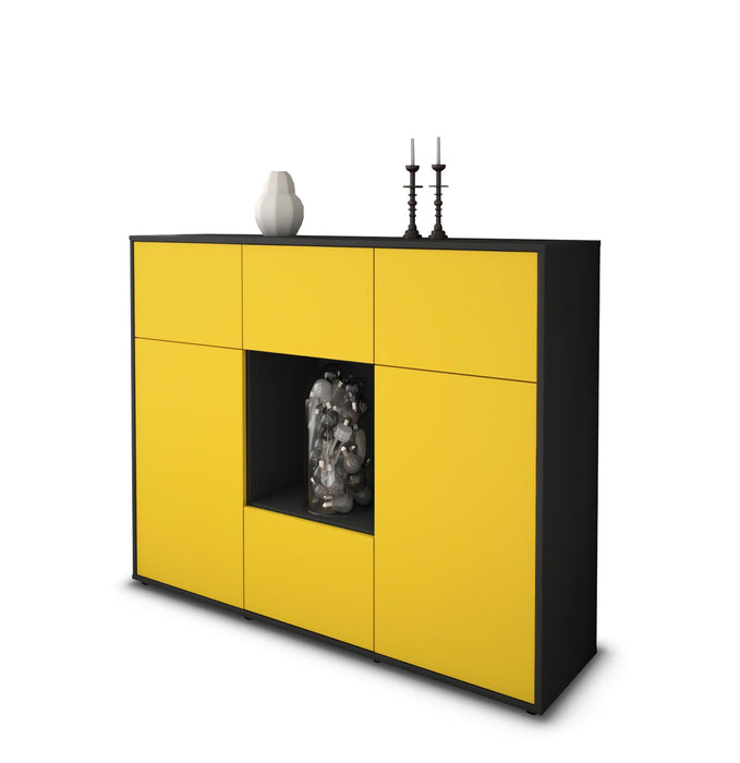 Highboard Milou, Gelb Seite (136x108x35cm) - Dekati GmbH