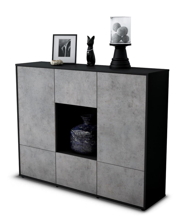 Highboard Mimma, Beton Seite (136x108x35cm) - Dekati GmbH