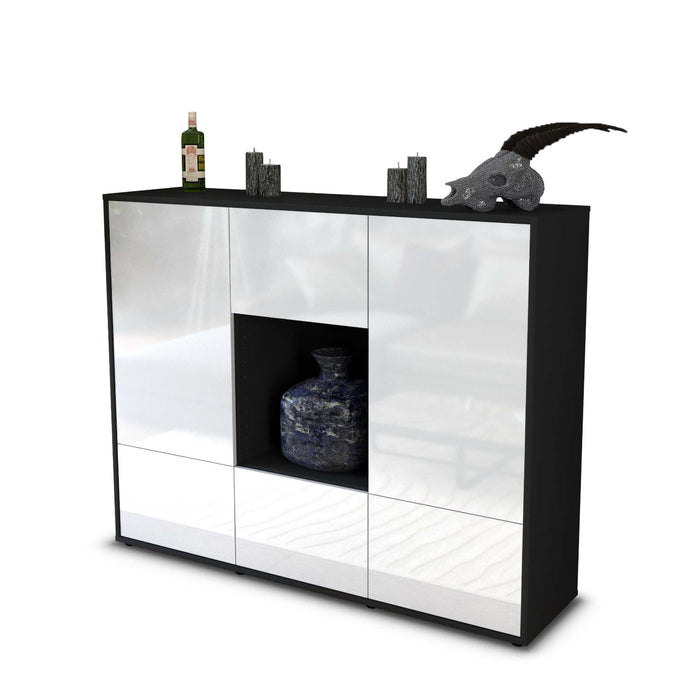 Highboard Mimma, Weiß Seite (136x108x35cm) - Dekati GmbH