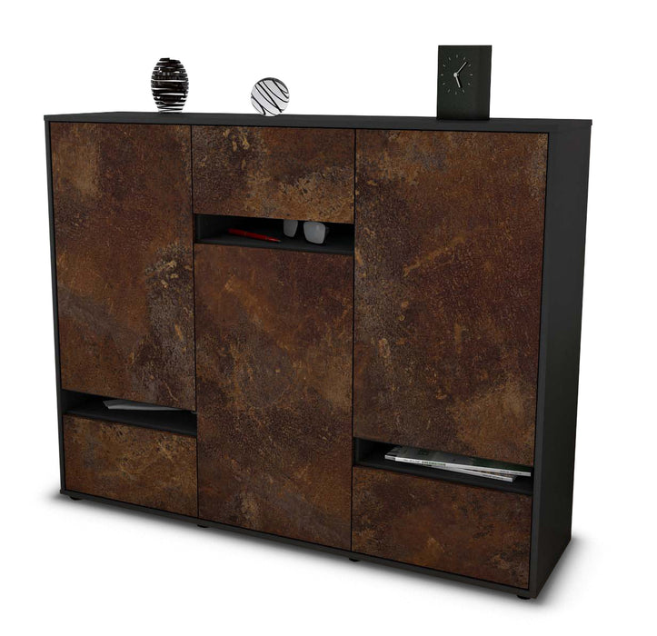 Highboard Mirella, Rost Seite (136x108x35cm) - Dekati GmbH