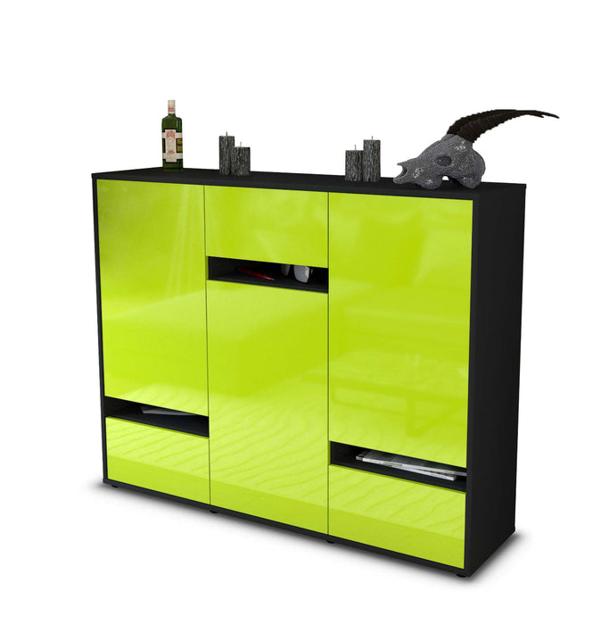 Highboard Mirella, Grün Seite (136x108x35cm) - Dekati GmbH