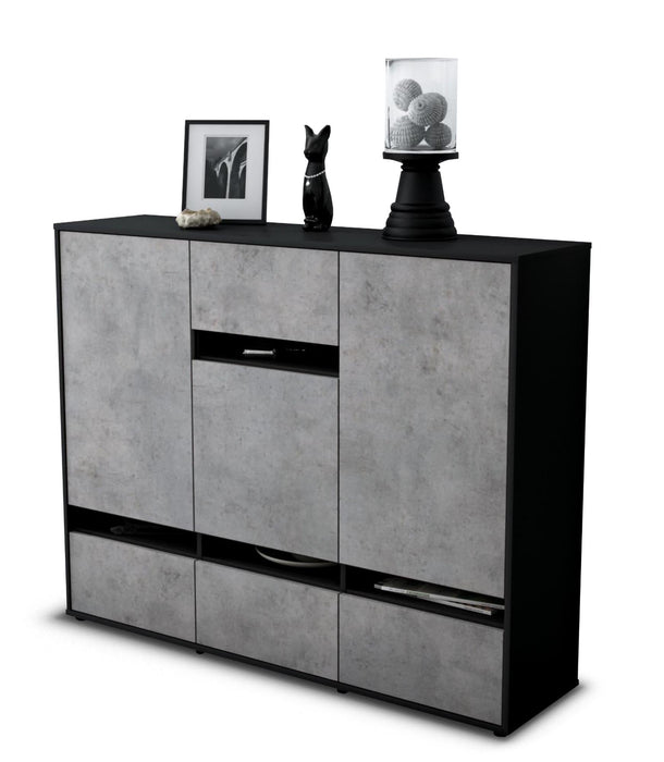 Highboard Mona, Beton Seite (136x108x35cm) - Dekati GmbH